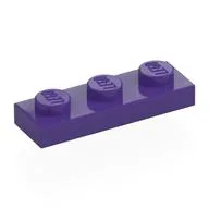 Plate 1 x 3, Dark Purple