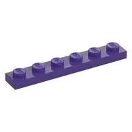 Plate 1 x 6, Dark Purple