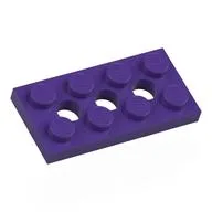 Technic Plate 2 x 4 [3 Holes], Dark Purple