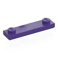 Plate Special 1 x 4 with 2 Studs with Groove [New Underside], Dark Purple