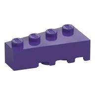 Brick Wedged, Angled 4 x 2 Left, Dark Purple