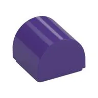 Brick Curved 1 x 1 x 2/3 Double Curved Top, No Studs, Dark Purple
