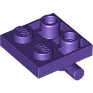 Plate Special 2 x 2 with Horizontal T-Bar Underneath, Dark Purple