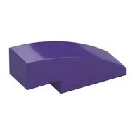 Brick Curved 3 x 1 No Studs, Dark Purple