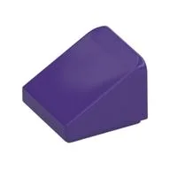 Brick Sloped 30° 1 x 1 x 2/3 (Cheese Slope), Dark Purple