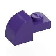 Brick Curved 1 x 2 x 1 with Curved Top, Dark Purple