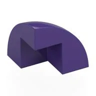 Brick Round Corner, Curved 2 x 2 x 1 2/3 Quarter Dome with 1 Cutout, Dark Purple