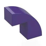 Brick Curved 1 x 2 x 1 2/3 with 1 Cutout, Dark Purple