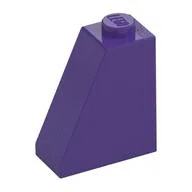 Brick Sloped 65° 2 x 1 x 2, Dark Purple