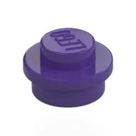 Plate Round 1 x 1 with Solid Stud, Dark Purple