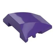 Brick Wedged, Curved 4 x 3 No Studs [Plain], Dark Purple