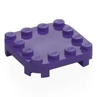 Plate Round Corners 4 x 4 x 2/3 Circle with Reduced Knobs, Dark Purple