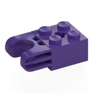 Technic Brick Special 2 x 2 with Ball Socket Wide and Axle Hole, No Arm Holes, Dark Purple