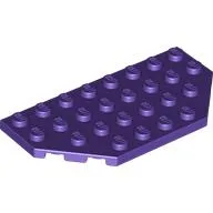 Wedge Plate 4 x 8 Cut Corners, Dark Purple