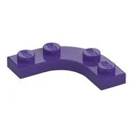 Plate Round Corner 3 x 3 with 2 x 2 Round Cutout, Dark Purple