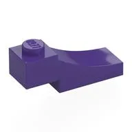 Brick Curved, 3 x 1 with 1/3 Inverted Cutout, Dark Purple