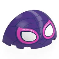 Dome 6 x 3 x 3 Half with Dark Blue Webbings, White/Dark Pink Spider-Gwen Eyes Print, Dark Purple