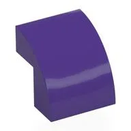 Brick Curved 2 x 2 x 1 2/3, Dark Purple