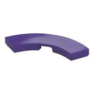 Tile 3 x 3 Curved, Macaroni, Dark Purple