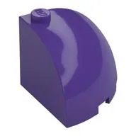 Brick Round Corner 3 x 3 x 2 Dome Top, Dark Purple