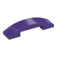 Brick Curved 4 x 1 Double, No Studs, Dark Purple