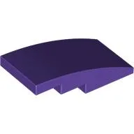 Brick Curved 4 x 2 No Studs, Dark Purple