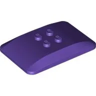 Brick Curved 6 x 4 x 2/3 Quad Curved with 2 x 2 Studs, Dark Purple