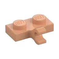 Plate Special 1 x 2 with Clip Horizontal on Side, Nougat