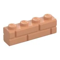 Brick Special 1 x 4 with Masonry Brick Profile, Nougat
