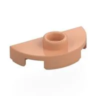 Plate Special Round 1 x 2 Half Circle with Stud (Jumper), Nougat