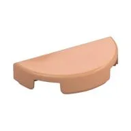 Tile Round 1 x 2 Half Circle, Nougat
