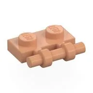 Plate Special 1 x 2 Side Handle [Free Ends], Nougat