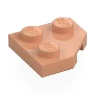 Wedge Plate 2 x 2 Cut Corner, Nougat