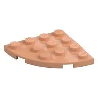 Plate Round Corner 4 x 4, Nougat