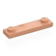 Plate Special 1 x 4 with 2 Studs with Groove [New Underside], Nougat