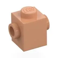 Brick Special 1 x 1 with Studs on 2 Sides, Nougat