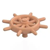 Boat / Ship Wheel / Helm with Slotted Pin, Nougat
