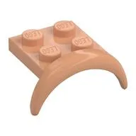 Wheel Arch, Mudguard 2 x 3 x 1 1/3 with 2 x 2 Plate, Nougat