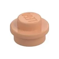 Plate Round 1 x 1 with Solid Stud, Nougat