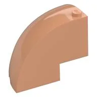 Brick Round Corner 5 x 5 x 3 1/3 Quarter Dome Top [Plain], Nougat