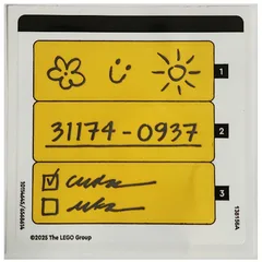 Sticker Sheet for Set 31174-1, [No Color/Any Color]