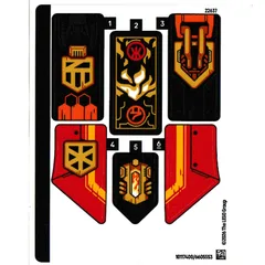 Sticker Sheet for Set 71864-1, [No Color/Any Color]